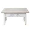 Addie Joy Step Up Decorative Wooden Stool - Grey/White Wash